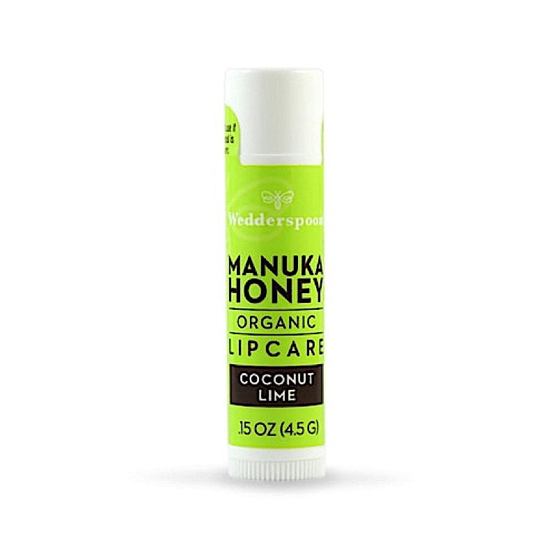 Wedderspoon, Organic Manuka Lip Balm Coconut Lime, .15 Oz UPC 814422020474 | HiLife Vitamins